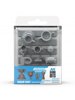 Trophées en résine 3D pour miniatures par AK Basing Bits