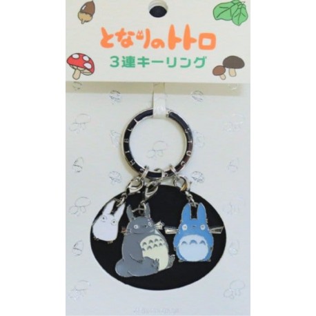 Porte-clés en métal avec Totoros du film Mon Voisin Totoro