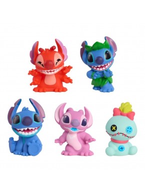 Set de 5 figuras de baño de Stitch Disney
