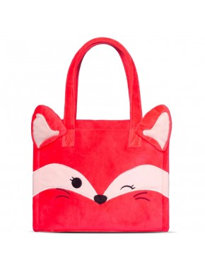 Bolsa de pelúcia vermelha Fifi Squishmallows com bordado de raposa