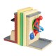Aparador de livros de resina Spiderman na estante