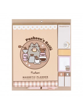 Planner magnético Pusheen 2026/2027 com blocos e caneta