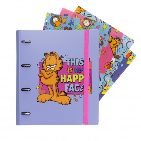 Carpeta de 4 anillas Garfield con diseño colorido