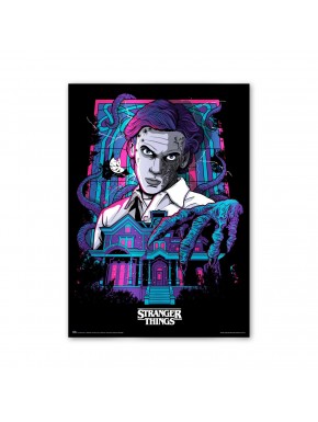 Póster luminiscente de Stranger Things con diseño llamativo