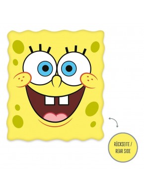 Almofada amarela do SpongeBob com rosto sorridente