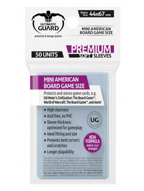 50 couverts, les cartes Mini-Américain Premium Ultimate Guard