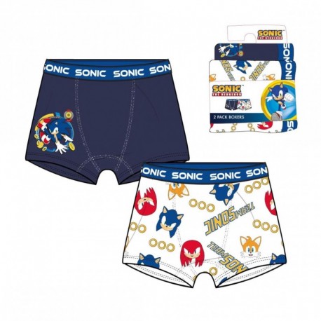 Pack de boxers Sonic en bleu marine et blanc avec impression de personnages