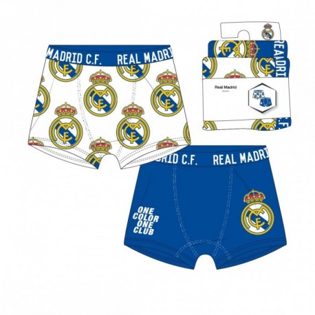 Pack de boxers do Real Madrid em azul e branco