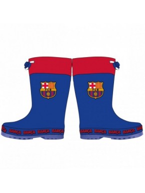 Bottes de pluie bleues et rouges FC Barcelona avec logo du club