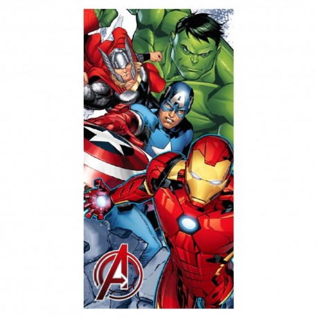 Toalha Avengers de microfibra 140x70cm com heróis da Marvel