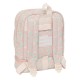 Mochila infantil rosa com design de borboleta e compartimento térmico