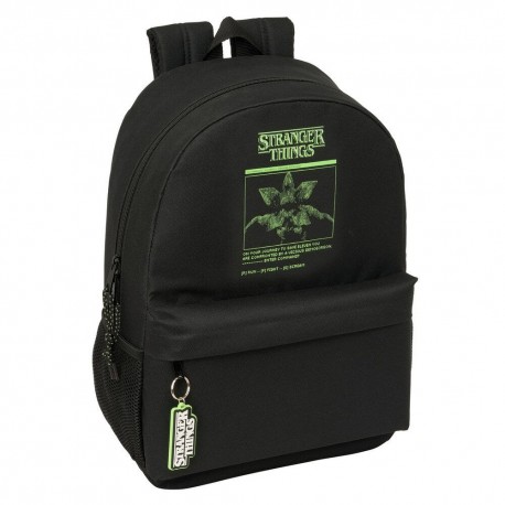 Mochila preta Stranger Things Safta com design Demogorgon