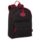 Mochila negra Cloud Naruto con detalles rojos