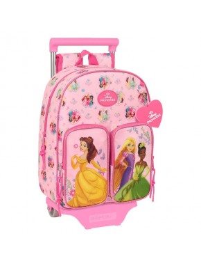 Trolley rose Princesses Disney avec sac à dos amovible