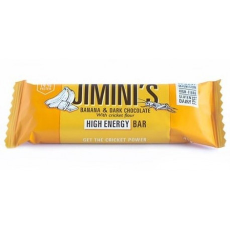 Barrita energética Grillos Sabor Plátano y Chocolate Negro Jimini's