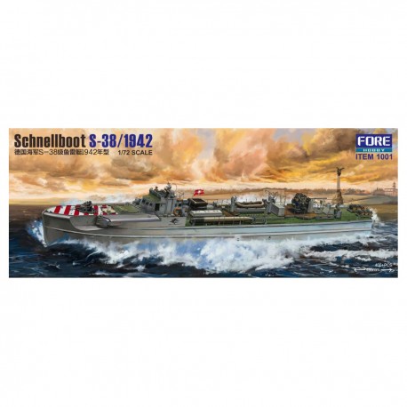 Caixa de maquete Schnellboot S-38/1942 escala 1/72