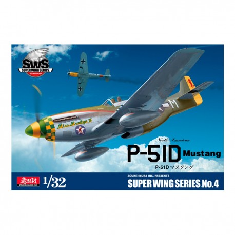 Maqueta a escala 1/32 del avión P-51D Mustang
