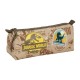 Portatodo beige de Jurassic World con logotipos y dinosaurios
