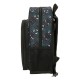 Mochila preta Minecraft com design de personagem na tela