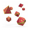 Set of Dice Deluxe Oakie Doakie Metal Glow in the Dark Golden Princess