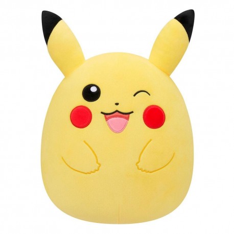 Peluche Pikachu Squishmallows de 27cm com grandes orelhas e bochechas vermelhas