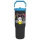 Gobelet isotherme noir Kuromi Hello Kitty avec couvercle bleu
