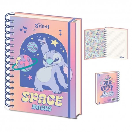 Carnet A5 Stitch Disney avec design galactique