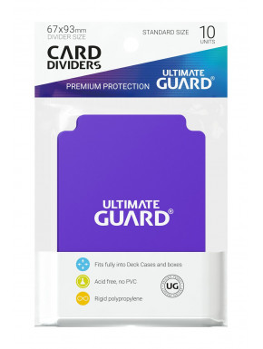 Tarjetas separadoras para cartas tamaño estándar Ultimate Guard Morado 10