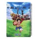 Carnet effet 3D One Piece avec personnages sur la couverture
