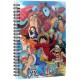 Carnet effet 3D One Piece avec personnages sur la couverture