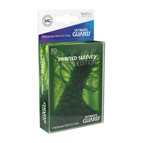 Fundas de cartas tamaño estándar Lands Edición Bosque Ultimate Guard 80