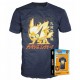 Camiseta azul marinho Kurama de Naruto Shippuden