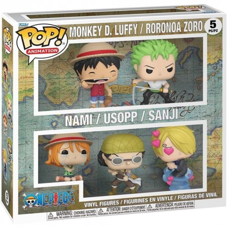 Blister con 5 figuras POP Funko de One Piece