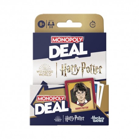Boîte du jeu de cartes Monopoly Deal Harry Potter en espagnol