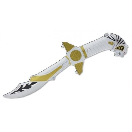 Réplica espada Saba Power Rangers blanca y dorada