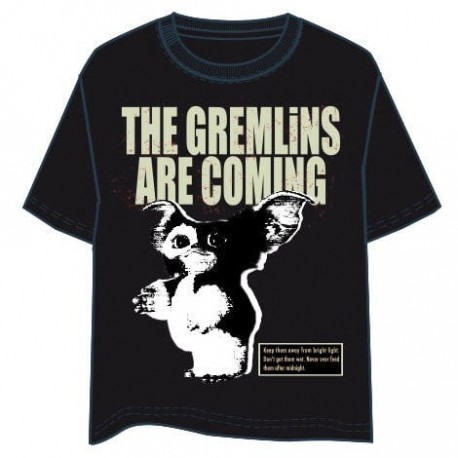 T-shirt noir Gremlins avec imprimé Gizmo