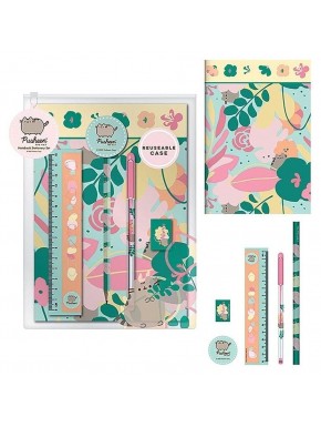 Conjunto de papelaria Pusheen com caderno A5 e acessórios