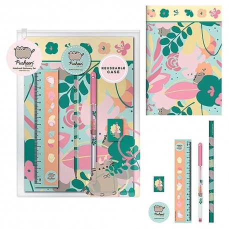 Set de papelería Pusheen con cuaderno A5 y accesorios