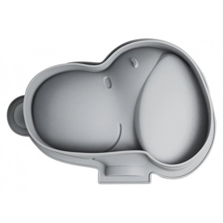Molde de silicona gris con forma de Snoopy