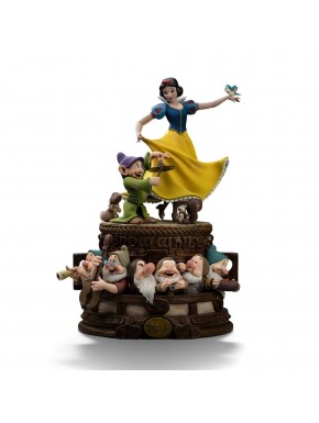 Estatua Blancanieves y Mudito 21 cm de Iron Studios