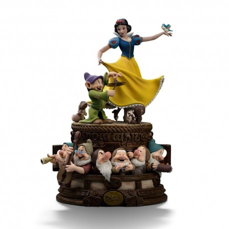 Estatua Blancanieves y Mudito 21 cm de Iron Studios