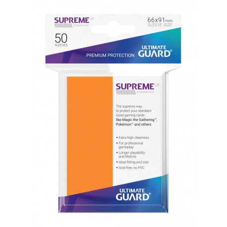 50 couverts, cartes standard Orange Ultime de la Garde