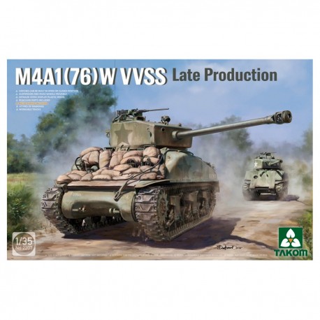 Maquete tanque M4A1 76(W) VVSS 1/35 Takom