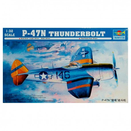 Caja de la maqueta P-47N Thunderbolt de Trumpeter 1/32
