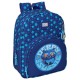 Mochila azul Kpop Demon Hunters Derpy con diseño de huellas