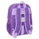 Mochila roxa Kpop Demon Hunters com personagens