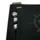 Tapis noir pour dés avec dés blancs
