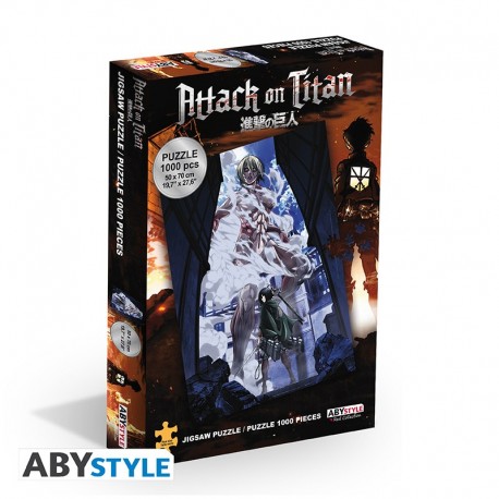 Puzzle de 1000 piezas Mikasa vs Titan Femenino de Attack On Titan