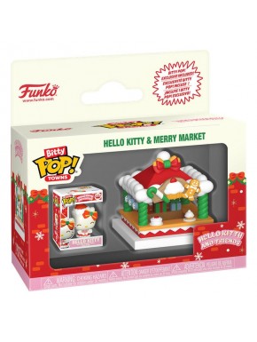 Figura Bitty POP Hello Kitty y mercado navideño