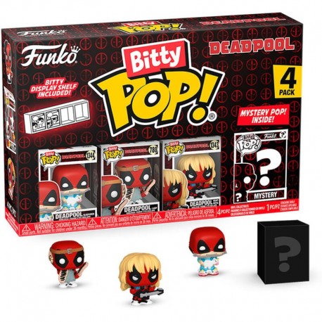 Blister con 4 figuras Bitty POP de Deadpool